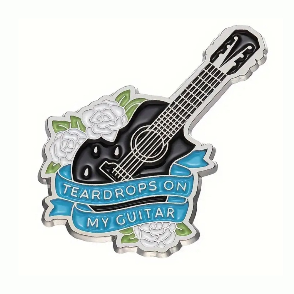Taylor Swift Themed Enamel Pin Teardrops on my Guitar from Debut Brand NEW
